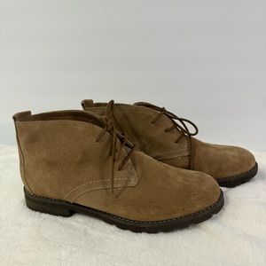 Bjorndal Tan Suede Lace Up Booties Size 10 Women